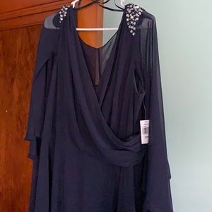 Navy blue Mother of the Bride dress